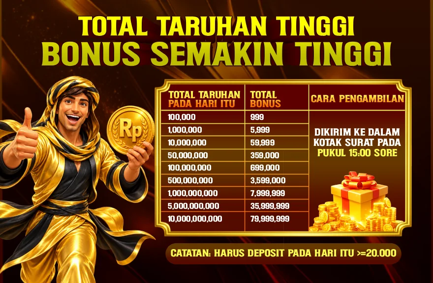 TOTAL TARUHAN TINGGI BONUS SEMAKIN TINGGI